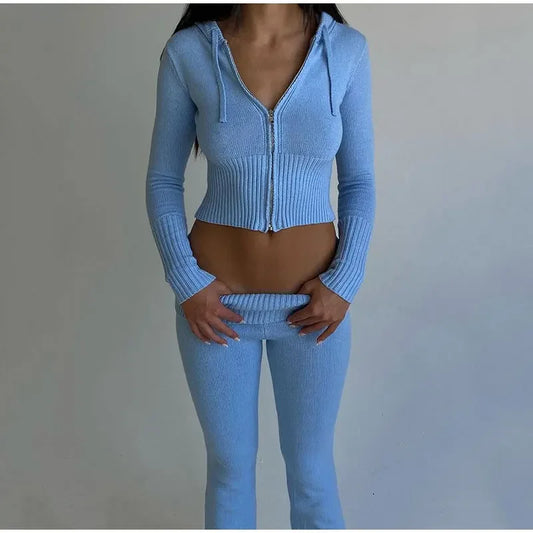 2 Piece Knitted Pant Set