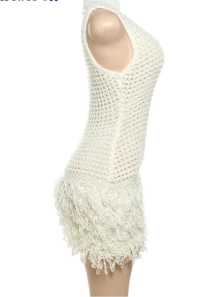 crochet tassel dress