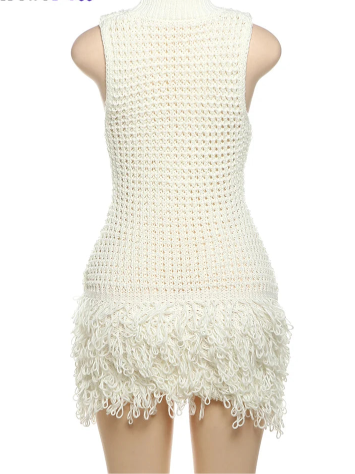 crochet tassel dress