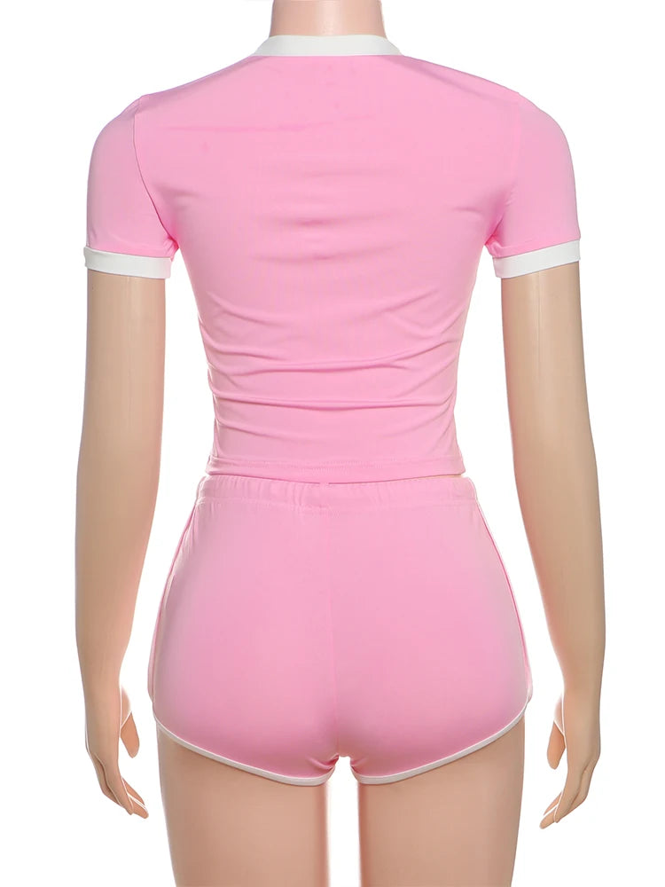 Two piece shirt and short set