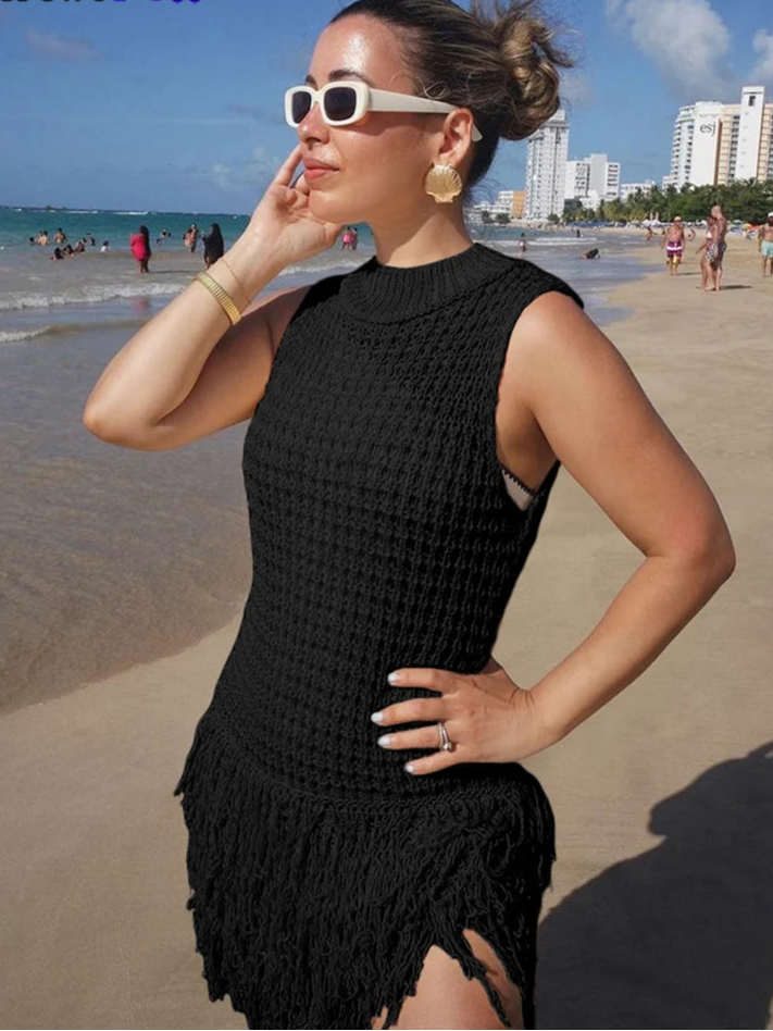 crochet tassel dress